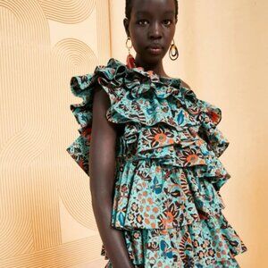 NWOT ULLA JOHNSON Ariadne Poplin Maxi Gown in Jade XS $820